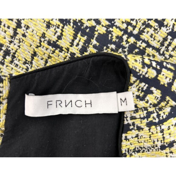 Frnch Yellow & Black Sleeveless Tweed Dress Size Medium (4/6) - Picture 2 of 12